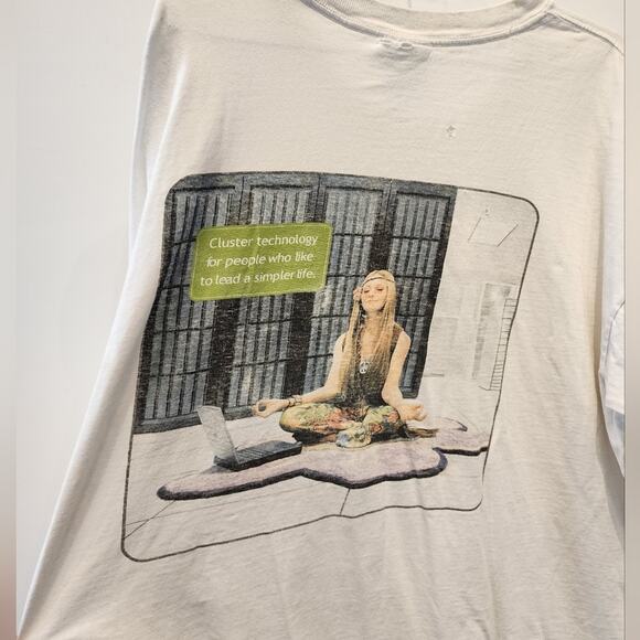 Vintage 90's Linux Network Tradeshow T-Shirt Holes Size XL - Picture 4 of 11